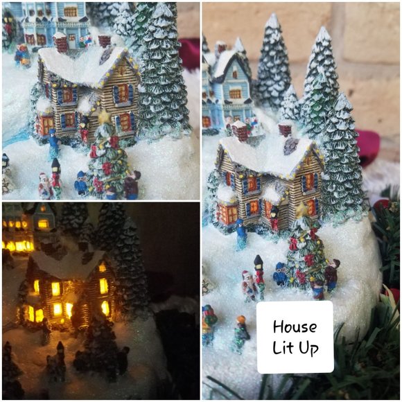 Thomas Kinkade Home for the Holidays Table Centerpiece - Bradford Exchange - Picture 3 of 16